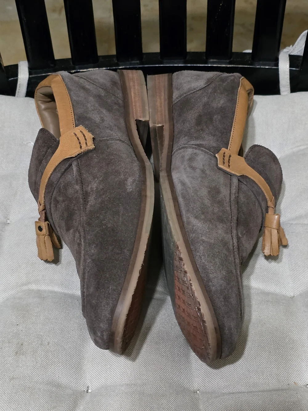 Thomad & Vone Hawthor A Pron Toes Suede Loafers Brown Tassel Mens Size 12 Used